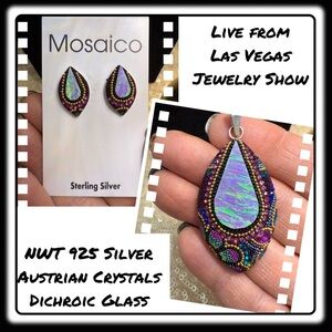 NWT Mosaico Austrian Crystal pendant necklace & earrings 💕💕 new line! 💕💕